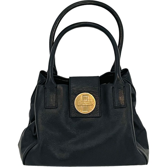 Kate Spade Black Pebbled Leather Bexley Anisha Bag Turn Lock - Picture 3 of 15